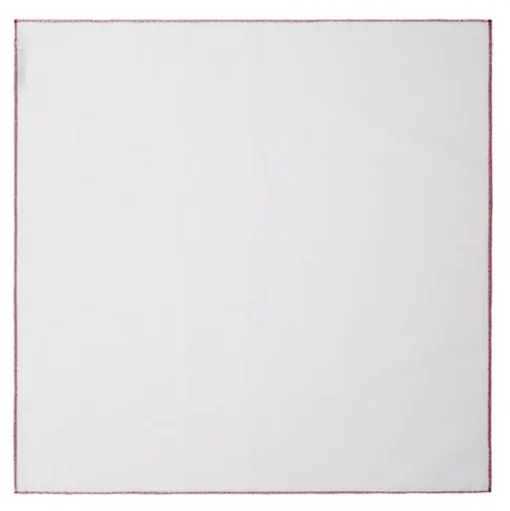 Viola Milano - Carlo Riva Cotton/Linen Pocket Square - Red - Handmade in Italy - Luxury Exclusive Collection - Avvenice