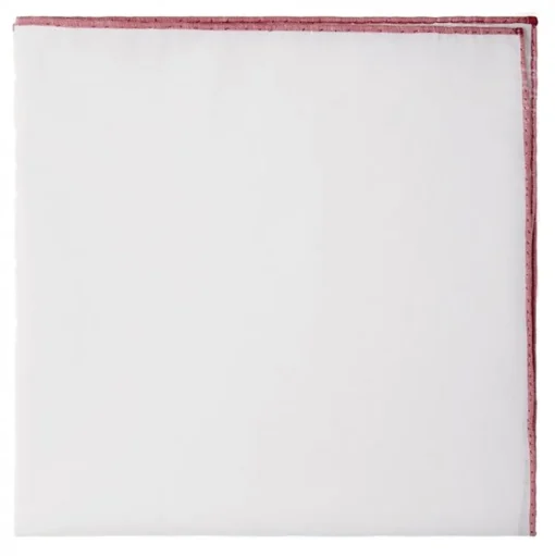 Viola Milano - Carlo Riva Cotton/Linen Pocket Square - Red - Handmade in Italy - Luxury Exclusive Collection - Avvenice