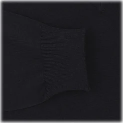 Viola Milano - Cashmere V-Neck Sweater - Navy - Handmade in Italy - Luxury Exclusive Collection - Avvenice