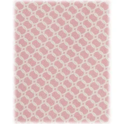 Viola Milano - Chain Circle Handprinted Selftipped Silk Tie - Pink/White - Handmade in Italy - Luxury Exclusive Collection - Avvenice