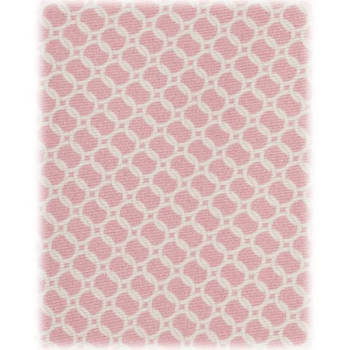 Viola Milano - Chain Circle Handprinted Selftipped Silk Tie - Pink/White - Handmade in Italy - Luxury Exclusive Collection - Avvenice