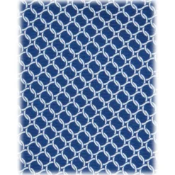 Viola Milano - Chain Circle Handprinted Selftipped Silk Tie - Navy/White - Handmade in Italy - Luxury Exclusive Collection - Avvenice
