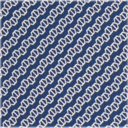 Viola Milano - Chain Maillon Selftipped Italian Silk Tie - Navy / White - Made in Italy - Luxury Exclusive Collection - Avvenice