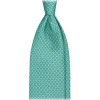 Viola Milano - Circle Pattern Selftipped Silk Tie - Lime - Handmade in Italy - Luxury Exclusive Collection - Avvenice