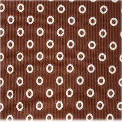 Viola Milano - Circle Printed Selftipped Italian Silk Tie - Brown / White - Made in Italy - Luxury Exclusive Collection - Avvenice
