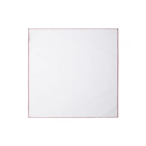 Viola Milano - Classic Cotton and Linen Pocket Square - Red - Handmade in Italy - Luxury Exclusive Collection - Avvenice