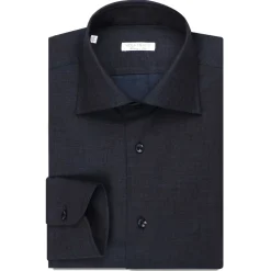 Viola Milano - Classic Denim Cut-Away Collar Dress Shirt - Midnight Denim - Handmade in Italy - Luxury Exclusive Collection - Avvenice