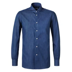 Viola Milano - Classic Denim Shirt - Denim - Handmade in Italy - Luxury Exclusive Collection - Avvenice
