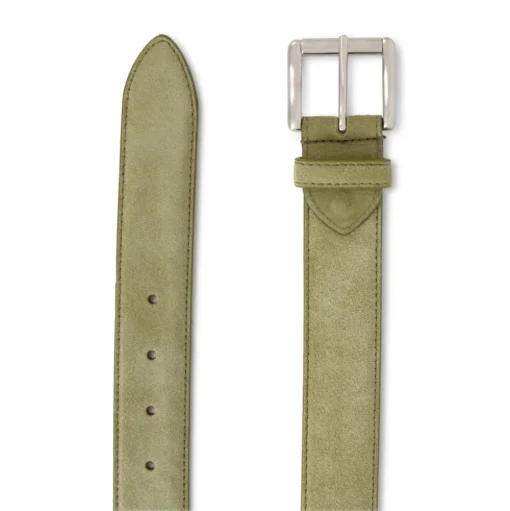 Viola Milano - Classic Italian Suede Belt - Pistache - Handmade in Italy - Luxury Exclusive Collection - Avvenice