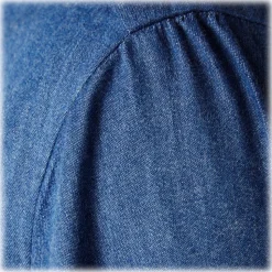 Viola Milano - Classic Italian Denim Collar Shirt - Denim - Handmade in Italy - Luxury Exclusive Collection - Avvenice