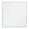 Viola Milano - Classic Linen Pocket Square - Blue - Handmade in Italy - Luxury Exclusive Collection - Avvenice