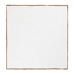 Viola Milano - Classic Linen Pocket Square - Brown - Handmade in Italy - Luxury Exclusive Collection - Avvenice