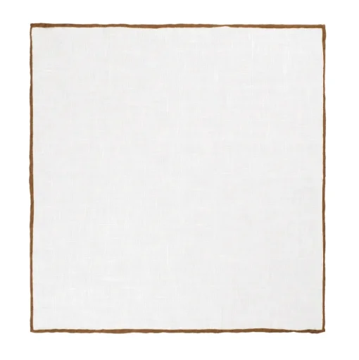 Viola Milano - Classic Linen Pocket Square - Brown - Handmade in Italy - Luxury Exclusive Collection - Avvenice