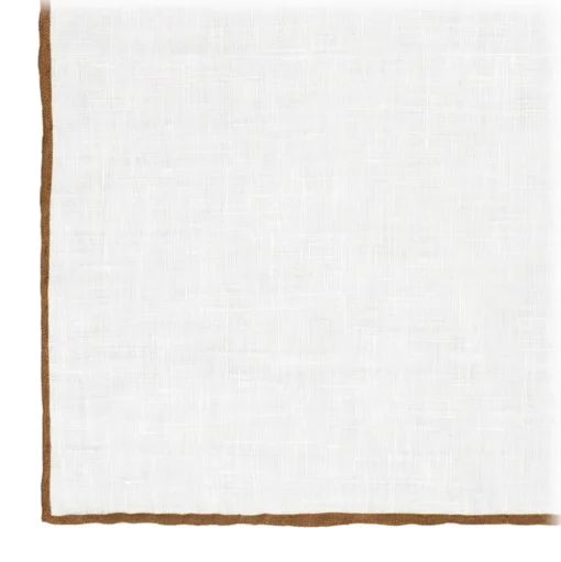 Viola Milano - Classic Linen Pocket Square - Brown - Handmade in Italy - Luxury Exclusive Collection - Avvenice