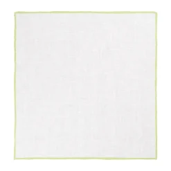 Viola Milano - Classic Linen Pocket Square - Lime - Handmade in Italy - Luxury Exclusive Collection - Avvenice