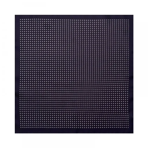 Viola Milano - Classic Polka Dot Silk Pocket Square - Navy - Handmade in Italy - Luxury Exclusive Collection - Avvenice