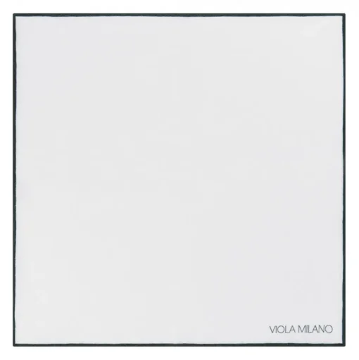 Viola Milano - Classic Shoestring 100% Linen Pocket Square - Forest - Handmade in Italy - Luxury Exclusive Collection - Avvenice