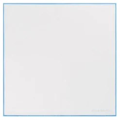 Viola Milano - Classic Shoestring 100% Cotton Pocket Square - Light Blue - Handmade in Italy - Luxury Exclusive Collection - Avvenice