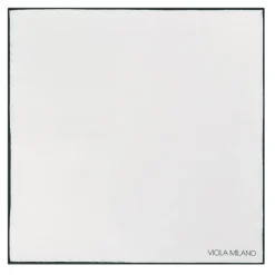 Viola Milano - Classic Shoestring Silk Pocket Square - Forest - Handmade in Italy - Luxury Exclusive Collection - Avvenice