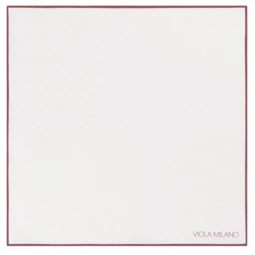 Viola Milano - Classic Shoestring 100% Cotton Pocket Square - Burgundy - Handmade in Italy - Luxury Exclusive Collection - Avvenice