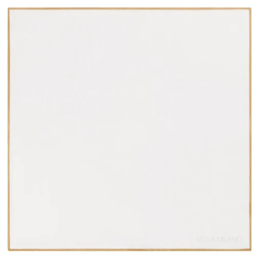 Viola Milano - Classic Shoestring 100% Cotton Pocket Square - Sand - Handmade in Italy - Luxury Exclusive Collection - Avvenice