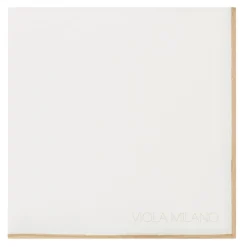Viola Milano - Classic Shoestring 100% Cotton Pocket Square - Sand - Handmade in Italy - Luxury Exclusive Collection - Avvenice