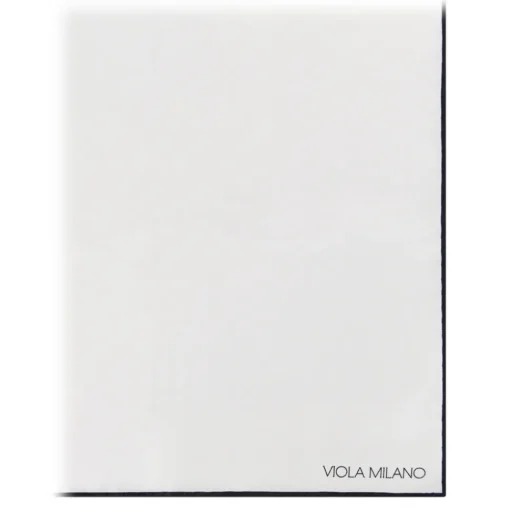 Viola Milano - Classic Shoestring Silk Pocket Square - Black - Handmade in Italy - Luxury Exclusive Collection - Avvenice