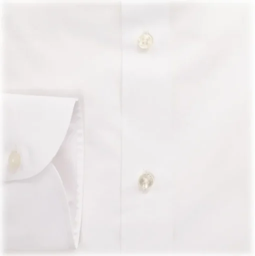 Viola Milano - Classic Solid Cut-Away Collar Dress Shirt - White - Handmade in Italy - Luxury Exclusive Collection - Avvenice