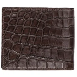 Viola Milano - Crocodile Slim Wallet - Brown - Handmade in Italy - Luxury Exclusive Collection - Avvenice