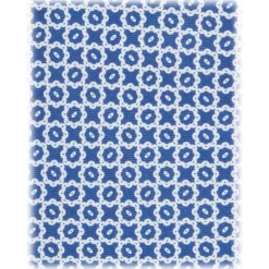Viola Milano - Cross Pattern Handprinted Selftipped Silk Tie - Navy/White - Handmade in Italy - Luxury Exclusive Collection - Avvenice