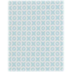 Viola Milano - Cross Pattern Handprinted Selftipped Silk Tie - Menthol/White - Handmade in Italy - Luxury Exclusive Collection - Avvenice