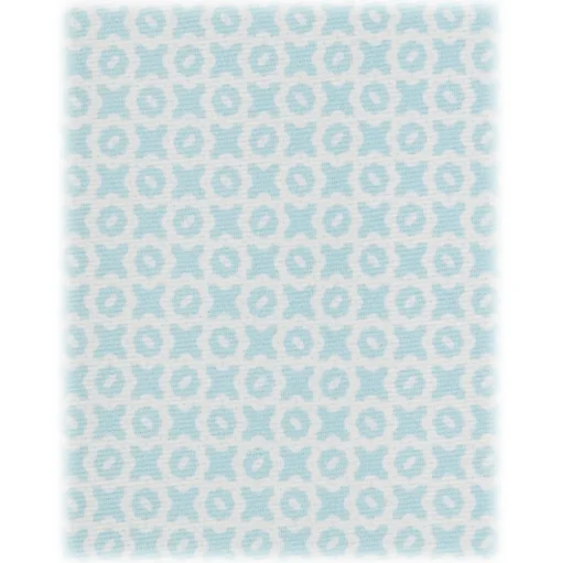 Viola Milano - Cross Pattern Handprinted Selftipped Silk Tie - Menthol/White - Handmade in Italy - Luxury Exclusive Collection - Avvenice