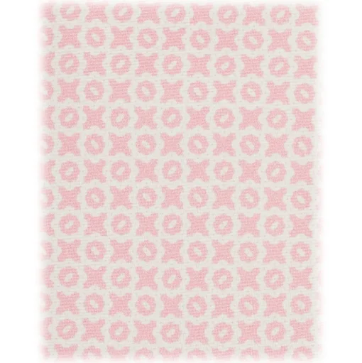 Viola Milano - Cross Pattern Handprinted Selftipped Silk Tie - Pink/White - Handmade in Italy - Luxury Exclusive Collection - Avvenice