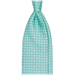 Viola Milano - Cube Pattern Selftipped Silk Tie - Lime - Handmade in Italy - Luxury Exclusive Collection - Avvenice