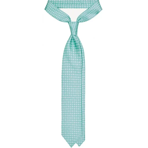 Viola Milano - Cube Pattern Selftipped Silk Tie - Lime - Handmade in Italy - Luxury Exclusive Collection - Avvenice