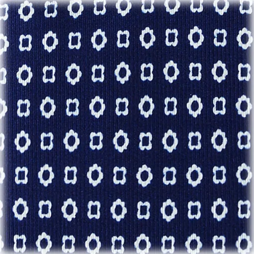 Viola Milano - Cube Pattern Selftipped Silk Tie - Navy - Made in Italy - Luxury Exclusive Collection - Avvenice