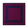Viola Milano - Dot Wave Silk Pocket Square - Navy and Wine - Handmade in Italy - Luxury Exclusive Collection - Avvenice