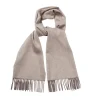 Viola Milano - Double Face Zibellino Cashmere Scarf - Sand and Taupe - Handmade in Italy - Luxury Exclusive Collection - Avvenice