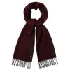 Viola Milano - Double Face Zibellino Cashmere Scarf - Burgundy and Grey - Handmade in Italy - Luxury Exclusive Collection - Avvenice