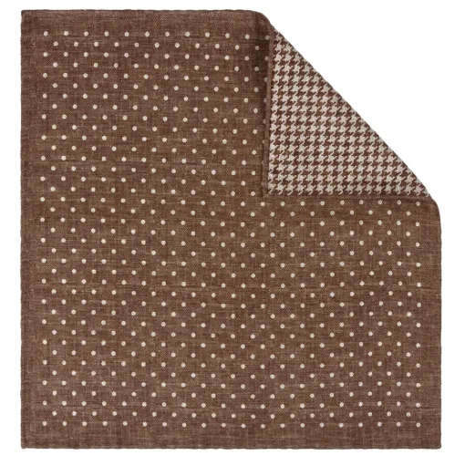 Viola Milano - Double Face Printed 100% Cashmere Pocket Square - Sand Mix - Handmade in Italy - Luxury Exclusive Collection - Avvenice