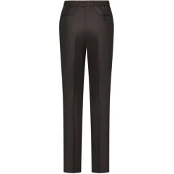 Viola Milano - Drawstring Limited Sports Club Flannel Trousers - Brown - Handmade in Italy - Luxury Exclusive Collection - Avvenice