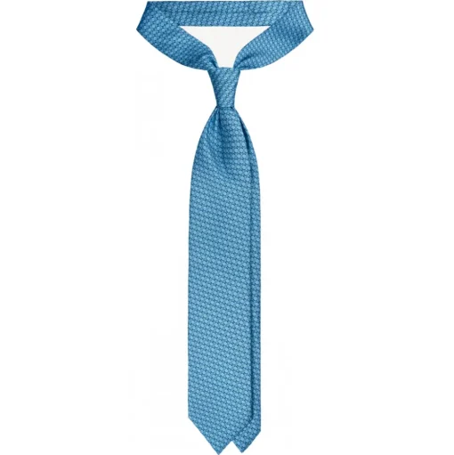 Viola Milano - Dynamic Floral Selftipped Silk Tie - Sea - Handmade in Italy - Luxury Exclusive Collection - Avvenice