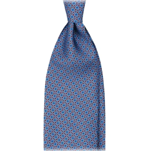 Viola Milano - Eye Chain Selftipped Italian Silk Tie - Brown Mix - Handmade in Italy - Luxury Exclusive Collection - Avvenice