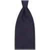 Viola Milano - Fina Stripe 3-Fold Grenadine Tie - Navy/Forest - Handmade in Italy - Luxury Exclusive Collection - Avvenice
