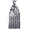Viola Milano - Floral Chain Selftipped Italian Silk Tie - White - Handmade in Italy - Luxury Exclusive Collection - Avvenice