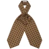 Viola Milano - Floral Italian Silk Ascot Tie - Sand - Handmade in Italy - Luxury Exclusive Collection - Avvenice