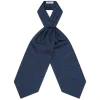 Viola Milano - Floral Italian Silk Ascot Tie - Navy and Brown - Handmade in Italy - Luxury Exclusive Collection - Avvenice