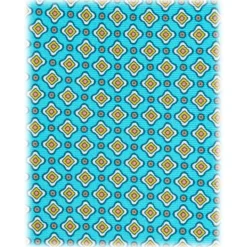 Viola Milano - Floral Pattern Selftipped Silk Tie - Turquoise - Handmade in Italy - Luxury Exclusive Collection - Avvenice