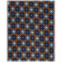 Viola Milano - Floral Pattern Selftipped Italian Silk Tie - Brown Mix - Handmade in Italy - Luxury Exclusive Collection - Avvenice