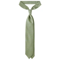 Viola Milano - Floral Pattern Handprinted Selftipped Silk Tie - Apple - Made in Italy - Luxury Exclusive Collection - Avvenice